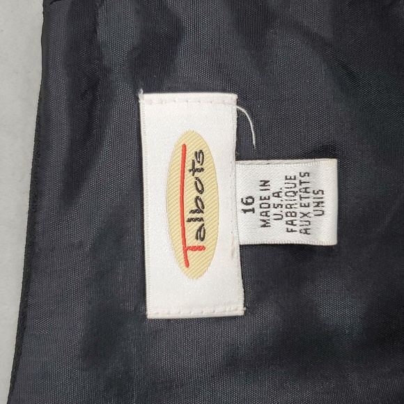 Talbots dress women's size 16 black floral embroidery short sleeve zip back slit - Picture 8 of 11